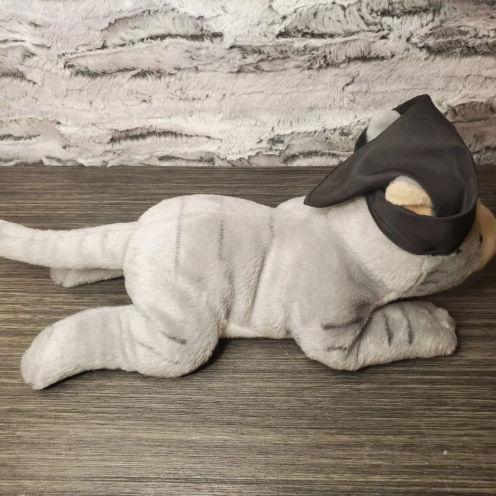 EUC - Harley Davidson Grey Stripped Tabby Cat Kitty Plush‎ Gray Stuffed Animal